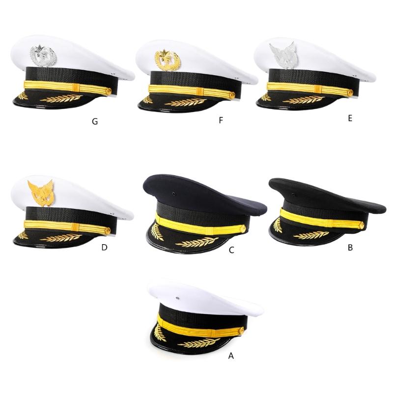 Roleplay Uniform Hat Unisex Adult Security Guard Hat Party Gathering Hat Wide Brimmed Hat