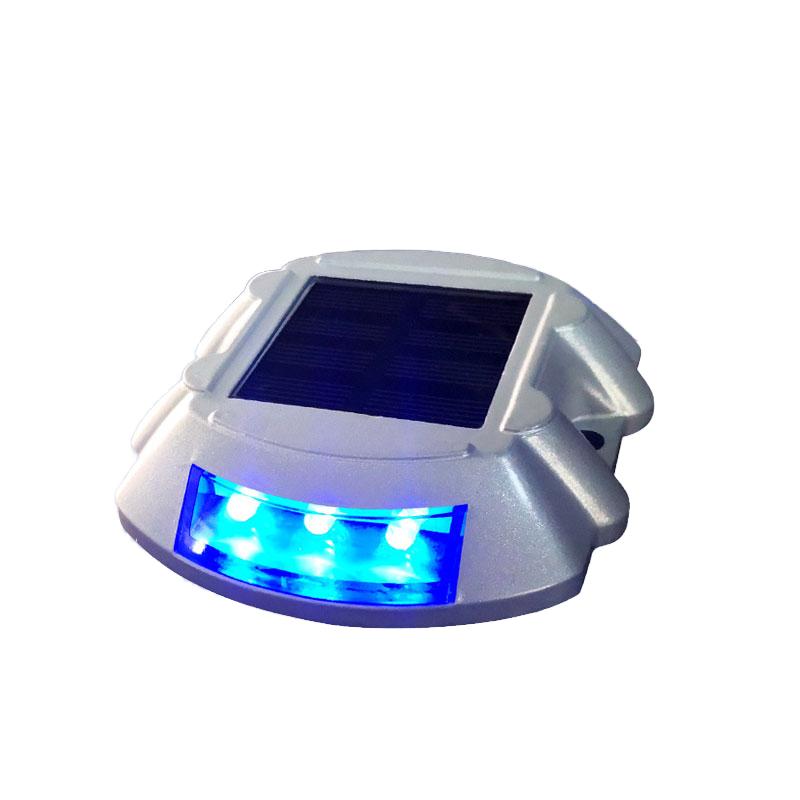 Aluminum Solar Power LED Road Stud Safety Traffic Warning Indicator Light N/M