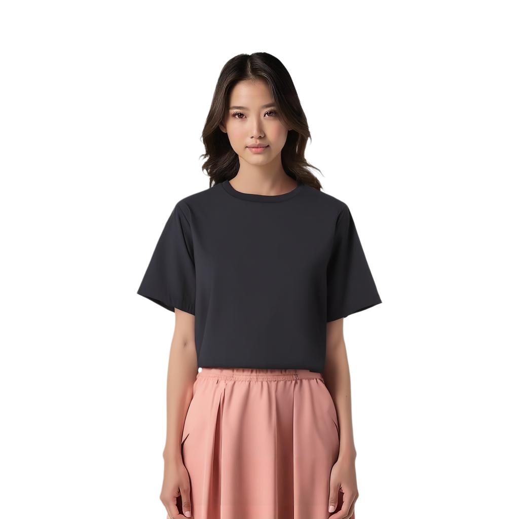 KOLON SPORT Lightweight Comfortable Waterproof Short Sleeve T-Shirt Women tops Black TVTCM24694BLK