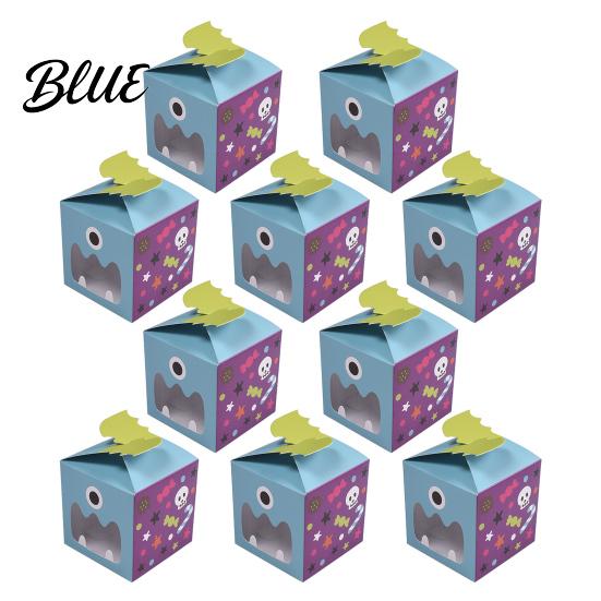 Cookie Packaging Containers Cute Halloween Treat Boxes Party Candy Boxes for Goodie Snack Foldable Cardboard Gift Packaging Small Container