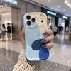 Three-Tone Block Color Abstract Phone Case for iPhone 17 16 15 14 13 12 11 Pro Max Plus Wavy Edge Soft Cover