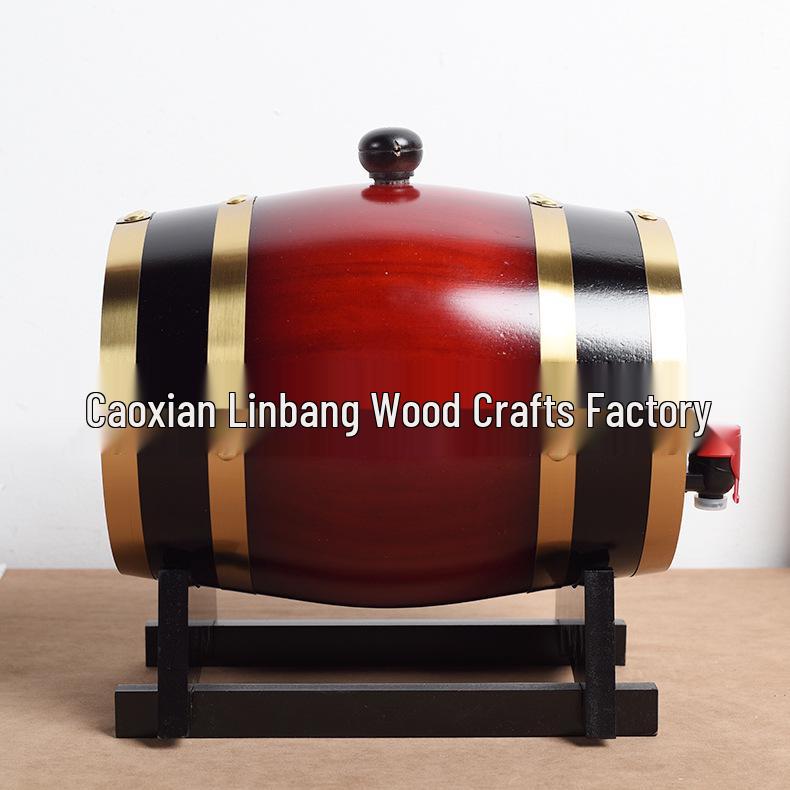 Retro Oak Barrel: Solid Wood Wine & Beer Barrel for Bar & Catering, Multi-Size Options. 1L Oak Barrel