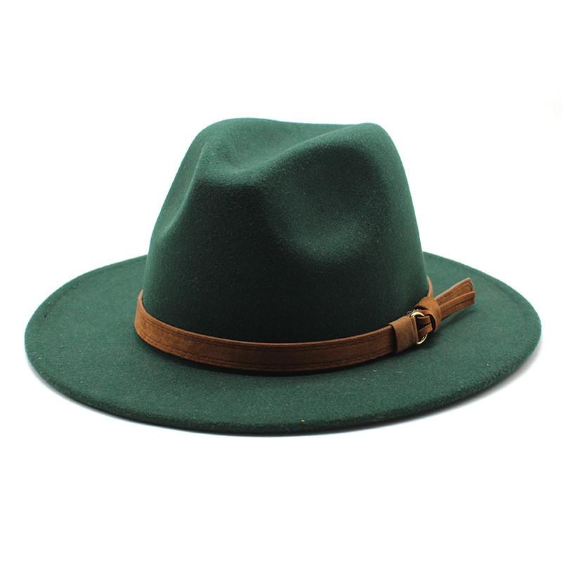 Filz-Fedora-Hut mit breiter Krempe für Sommer- und Herbst-Modebegeisterte