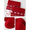 3 Pair Knitted Snow Boot Socks Red Horse Middle Tube Socks  New Year Gift