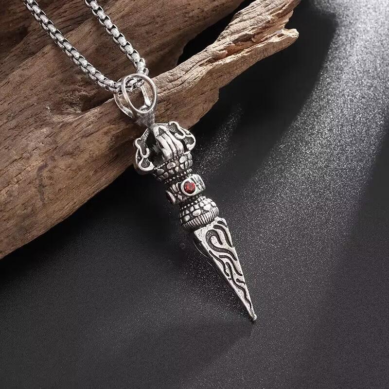 Mens Fashion Trendy Retro Aged Mitsubishi Mens Pendant