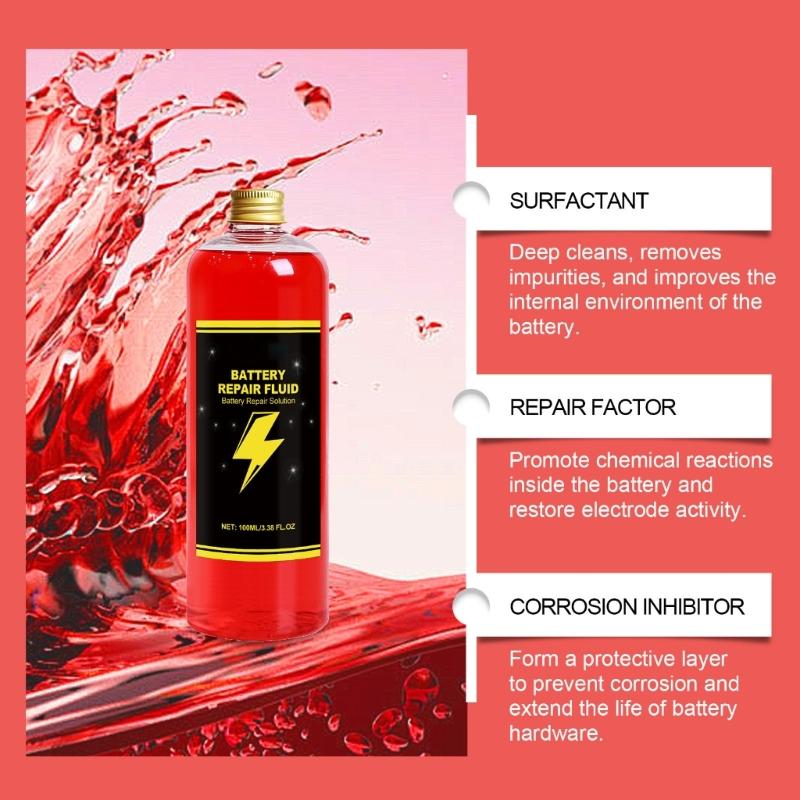 High Efficiency Battery Restorer 100ml Car Battery Recovery Solution Motorcycle Battery Rejuvenator for Vehicle