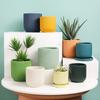 Nordic Style Ins Ceramic Flowerpot With Tray Fashion Simple Indoor Living Room Pot For Flowers Lvluo Bonsai Home Decoration Gifs