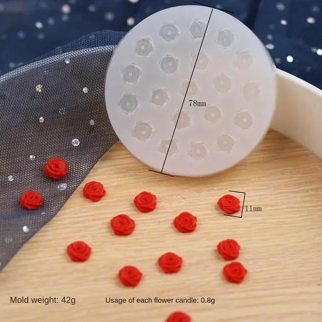 2PCS Baking Tools Candle & Gift Decor Mini Red Rose Resin Decorations, DIY Craft Embellishments