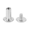 50set Slotted Cross Head Snap Rivets Stainless Steel Stud Bolts  For Leather Decoration