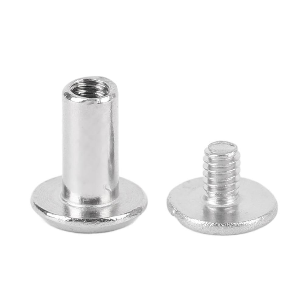 50set Slotted Cross Head Snap Rivets Stainless Steel Stud Bolts For Leather Decoration