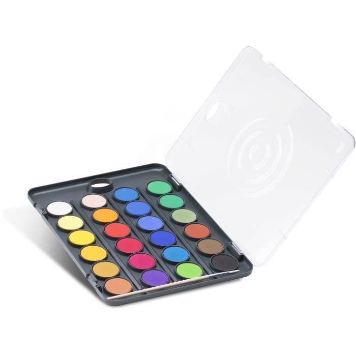 PRIMO 127A24FN Gouache Tablets Ø 30 Mm with Lid/palette, 12 Colours.