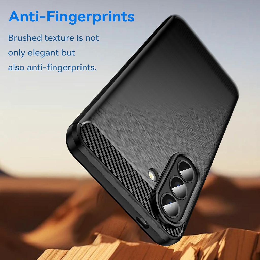 For Samsung Galaxy A57 5G Case Protective Phone Cover Carbon Fiber Texture Brushed