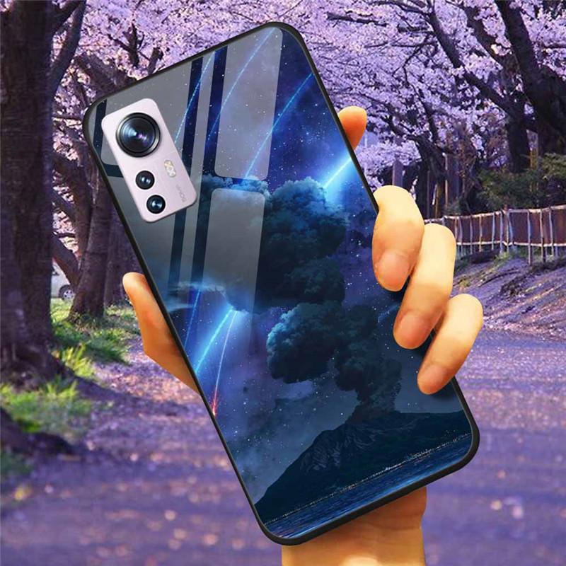 For Xiaomi 12T / 13T Case Tempered Glass SPACE Marble Luxury Hard Back Cover for Xiaomi 13T Pro / 12TPro Bumper for Xiaomi13T
