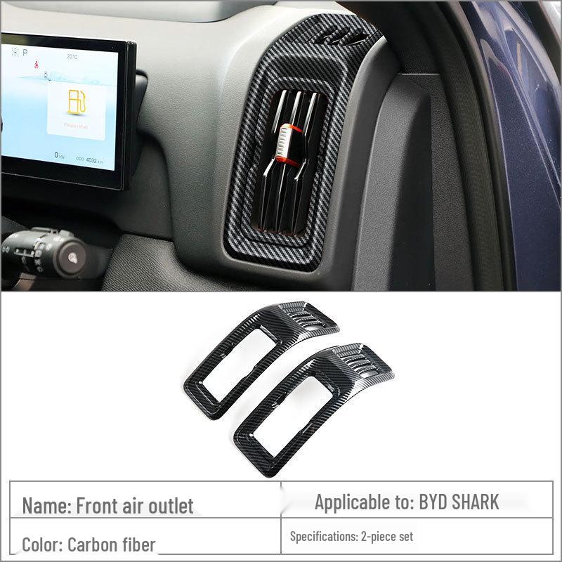 BYD Shark Carbon Fiber Interior/Exterior Trim & Gear Shift Knob, Armrest, Steering Wheel Set.