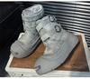 Thick-soled snow boots, new winter velvet thickened warm retro buckle with big head cotton boots