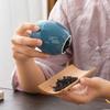 Ebony Lid Tea Caddy Minimalist Ceramic Sealed Storage Jar Portable Coffee Beans Candy Jar Household Food Storage Container Gifts