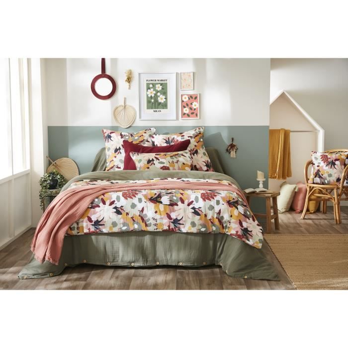 Bout De Lit - Fleur De Leane - 90 X 200 Cm - 100% Coton - Lavable À 30° - Oeko-Tex®