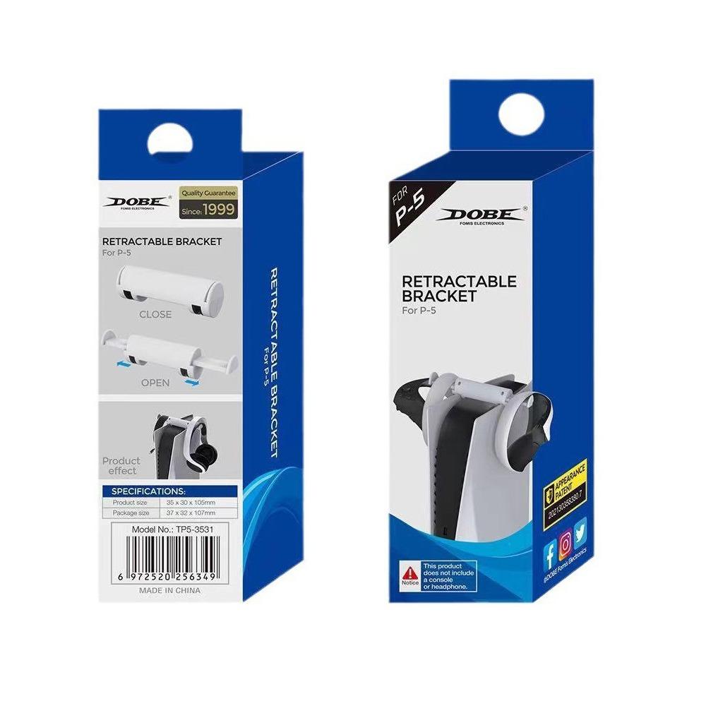 Hanging Bracket Stable Retractable Dual Hooks Headset Hook Holder Storage Rack for PS5 Game Console