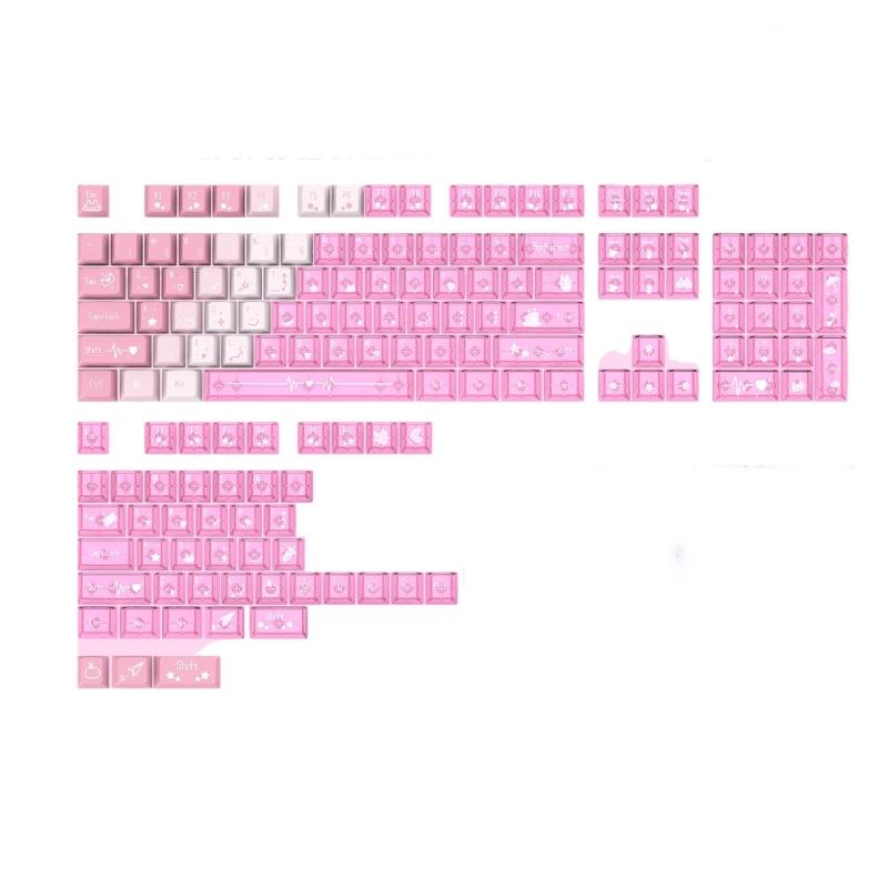 Double Texture PC Keycap Set Heat Resistant Fade Proof Design with Sublimated Side Lettering Keycaps 150pcs/Set