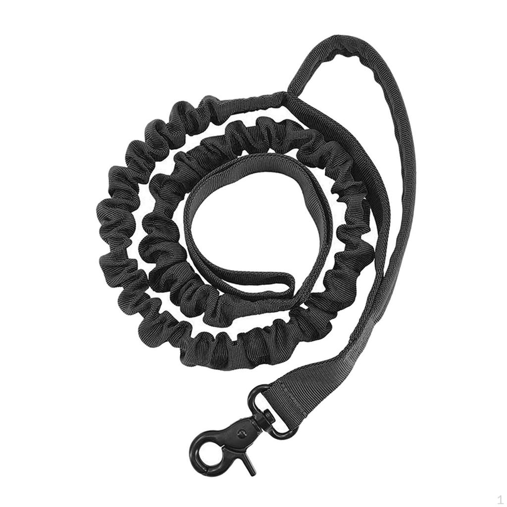 Bungee Dog Leash 2 Padded Handles Training Traction Rope Portable Metal Buckle Pet Leads