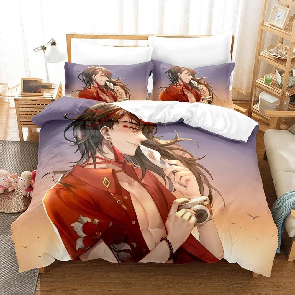 Hololive Vox Akuma Bettwäsche-Set Bettbezug Schlafzimmer Bettdeckenbezüge Einzelbett Twin King Size Steppdeckenbezug Heimtextilien