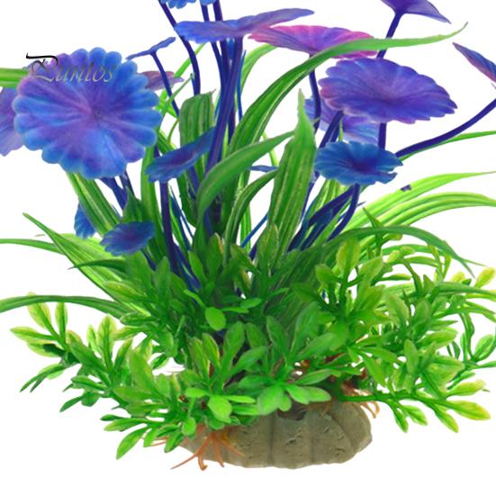 Artificial Aquatic Plants Fade-resistant Simulation Plastic Hydroponic Grass Vibrant Aquarium Landscape Decor for Fish Reptile Tanks