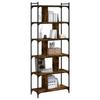 VidaXL 6-Tier Bookcase Smoked Oak 76x32x192cm Engineered Wood 833947