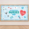 18m/59ft Nurse Day Border Sticker 70mm Wide Nurse Day Decorative Border Trim Wall Sticker for Hospital Celebration