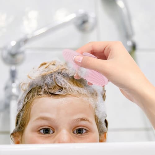 Silicone Baby Scrubber, Scalp Massager For Babies, Baby Hair Comb Brush, Baby Hair Washing Brush, Silicone Bath Scrubber, Baby Dry Skin Relief Brush,