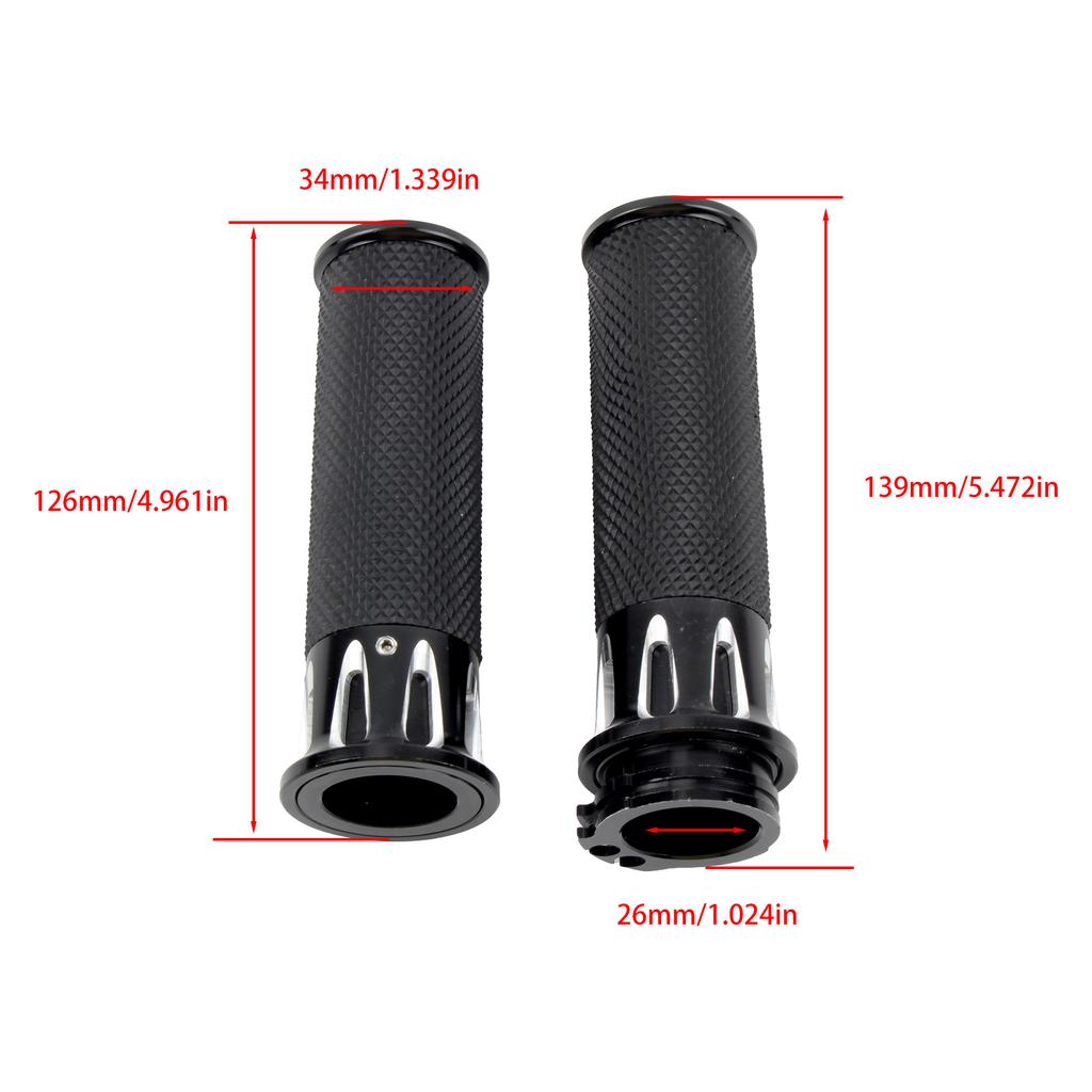 Motorcycle Grips Motorbike Handlebar Handle Grip For Harley Cruiser Chopper  Cafe Racer Universal 25mm 1" Enduro