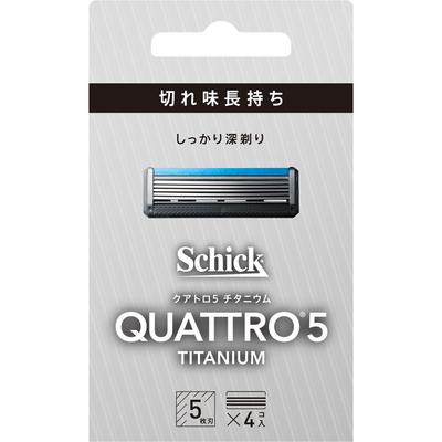 Sic japan Thick Quattro Quattro 5 Τιτανίου ανταλλακτική λεπίδα 4 τεμ Ανδρικές Ανταλλακτικές Λεπίδες Ξυραφάκια για Άνδρες Προσέξτε να μην τραυματιστείτε κατά την αντικατάστ