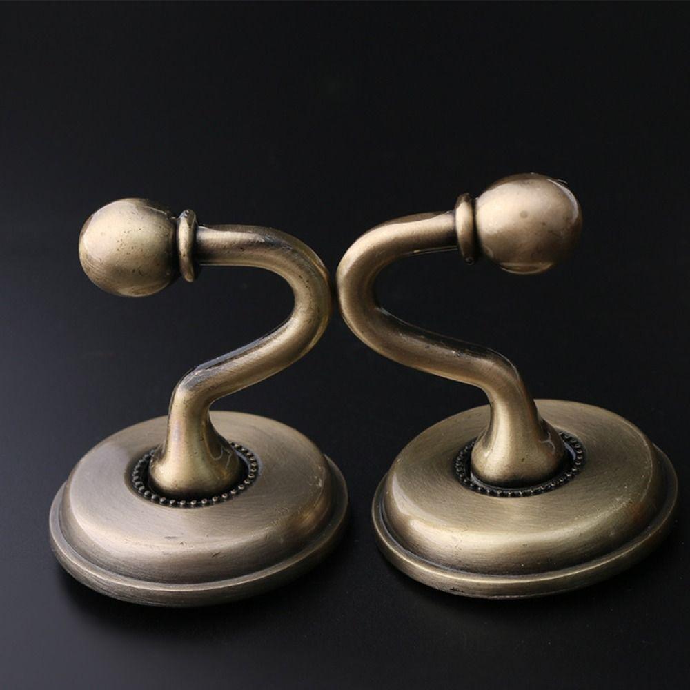 2pcs Vintage Curtain Metal Hooks Zinc Zinc Zinc Alloy Wall Hat Coat Hangers Home Decor Accessories