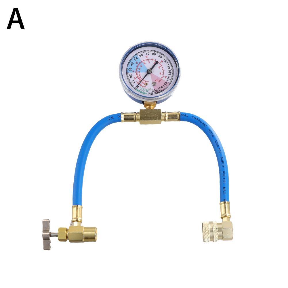 R134a Air Conditioning Freon Recharge Hose Gauge Set Automotive Conditioning Tools Air 1/2’’ Adapter Refill Gas Refrigerant