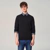 Goldlion GY Men's Merino Wool Blend Round Neck Knit Sweater