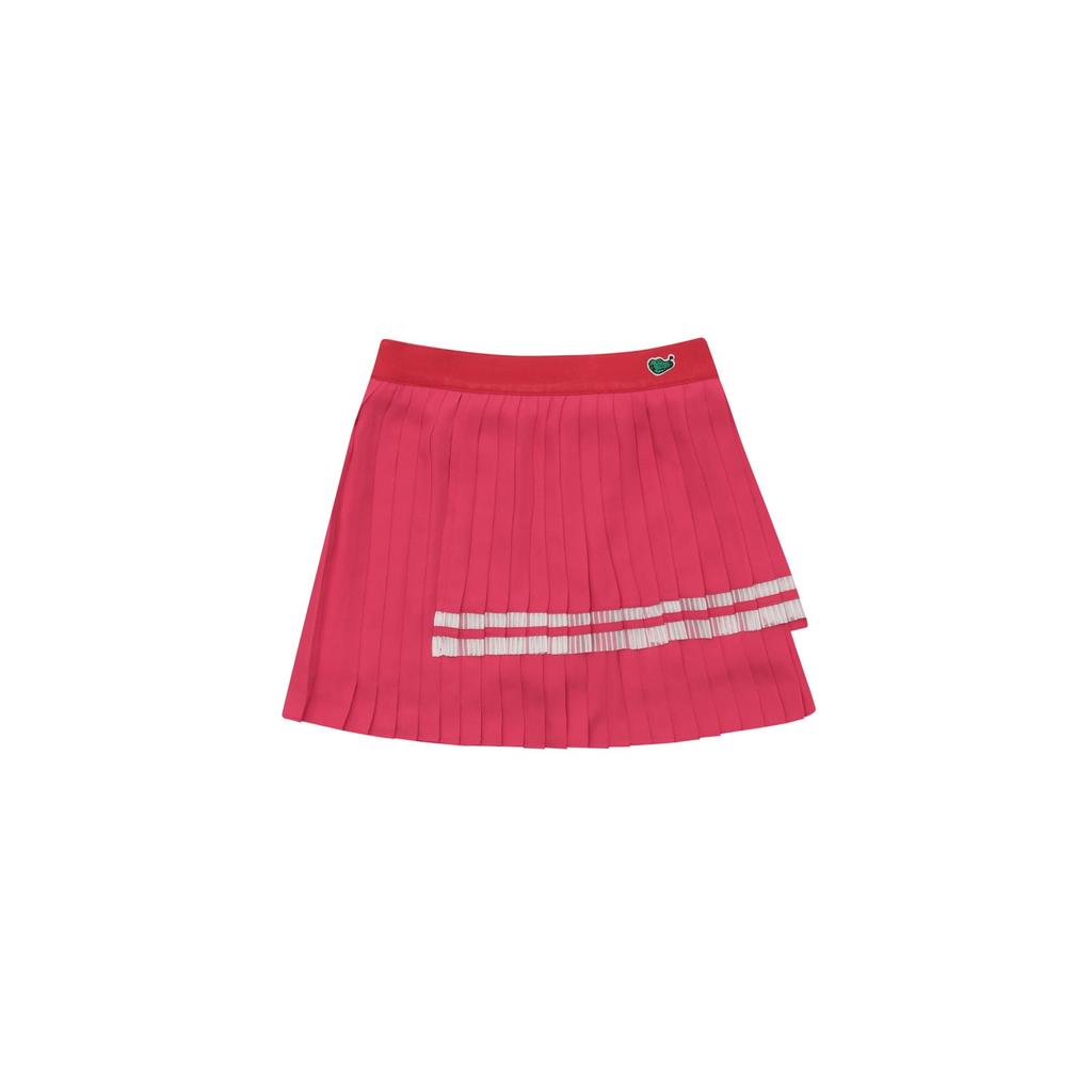 Balbi 2-Tier Pleated Crocodile Embroidery Elastic Skirt