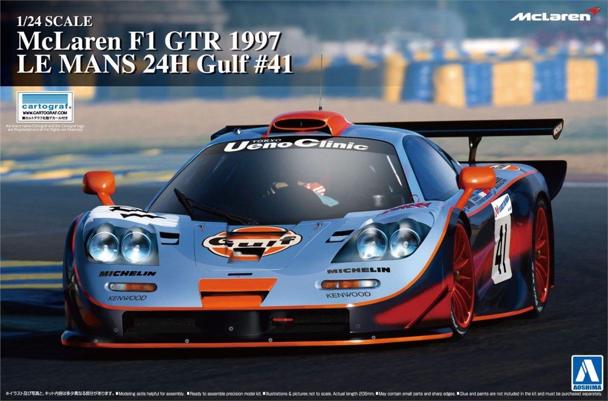 

Aoshima Bunka Kyozai Supercar Series 19 McLaren F1 GTR 1997 Le Mans 24 Hours Gulf Plastic Model 1/24 No. #41