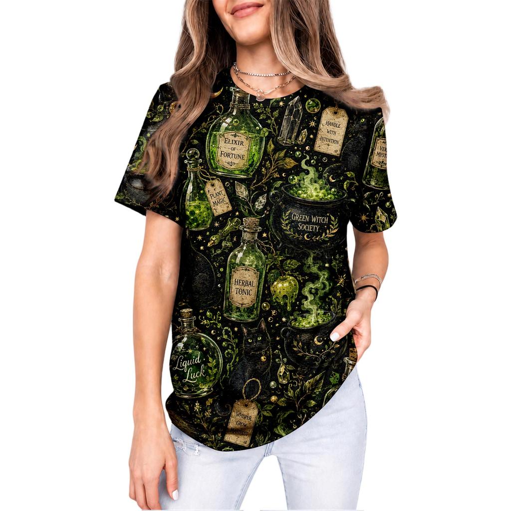 Men's and Women's Halloween T-Shirt with Cute Pumpkin Pattern for Holiday Parties