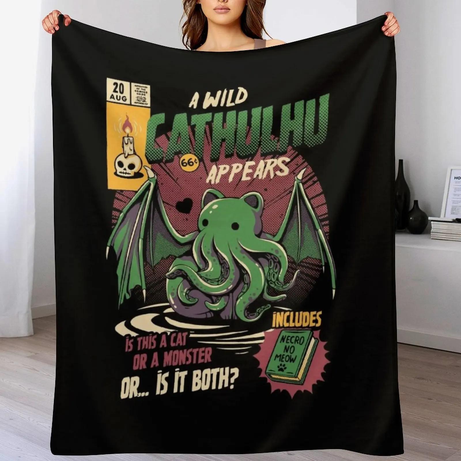 

Cathulhu Throw Blanket Stylish Decor Blanket Gift for Friends Roommate 102x76cm(40x30in)