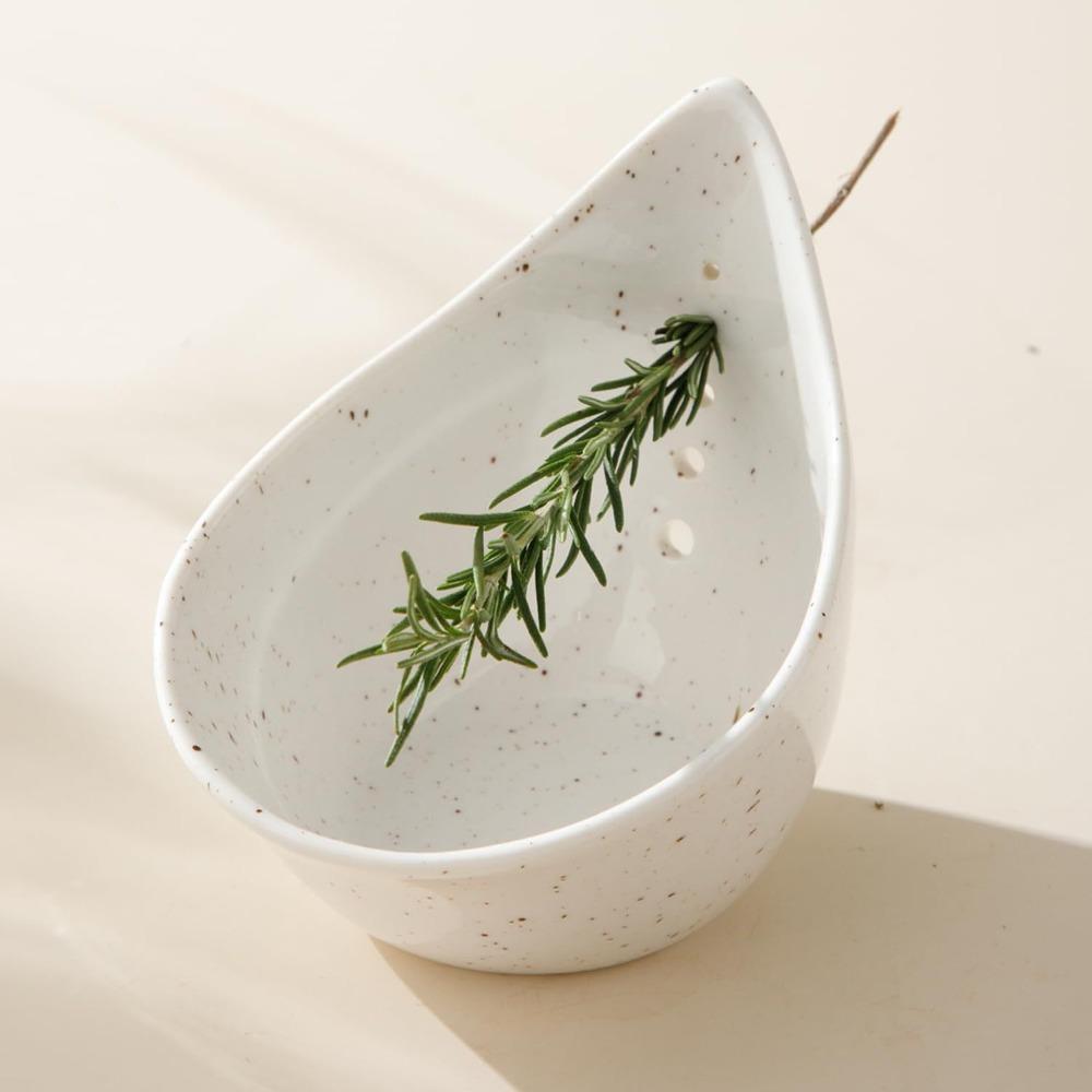 resin Vanilla Stripper Bowl Root Removal 5 Holes Vegetables Stripping Tool Time-Saving Separating Leaves Tool Cooking Accessory