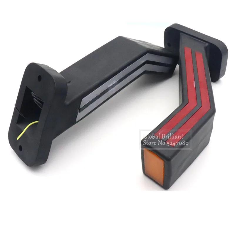 

2x светодиодных боковых габаритных фонаря, плавные указатели поворота, лампа 12 В 24 В, универсальная для автомобилей, внедорожников, фургонов, грузовиков, автофургонов, автобусов, лодок, прицепов, пикапов