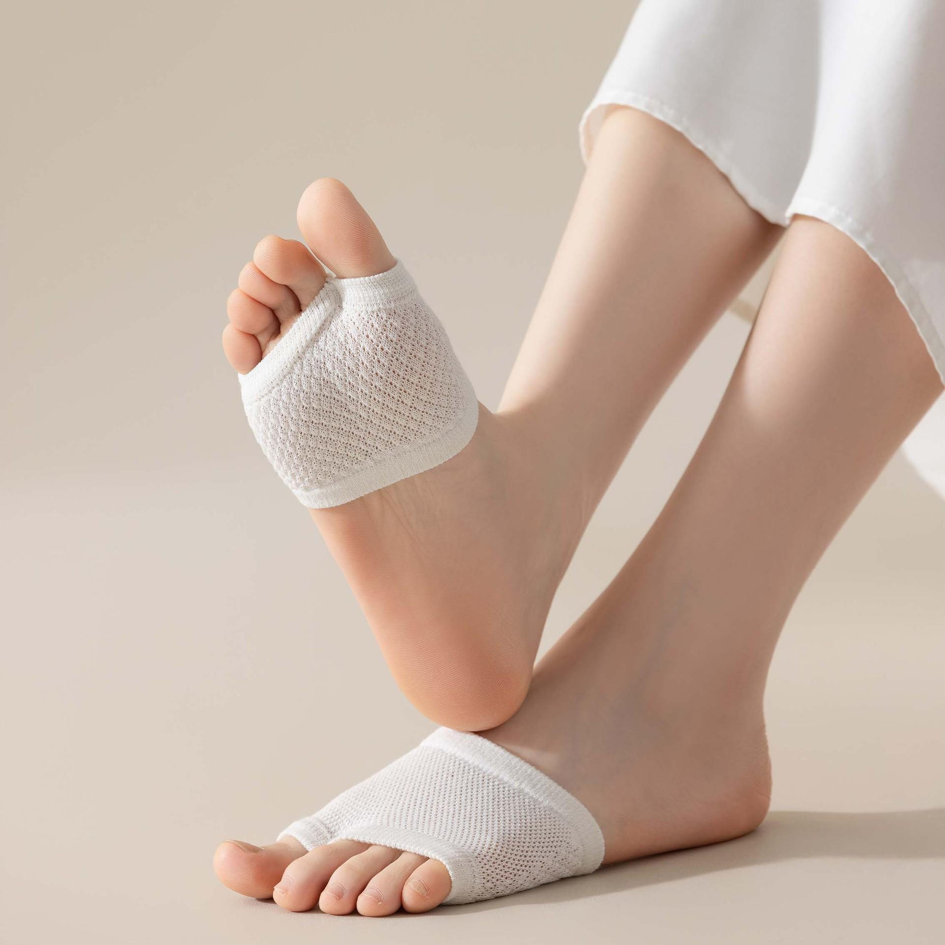 

Женские тонкие хлопковые носки-лодочки с раздельным носком и полупальцами, нескользящие One Size