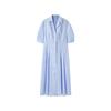 PEACEBIRD Women's French Style Lapel Puff Sleeve Shirt Dress