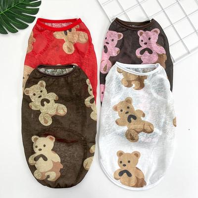 Haină de vară pentru câine mare și pisică, Vestă pentru animale de companie, Accesorii pentru câini, Haină cu imprimeu urs mare pentru câine și pisică, Blană Koji