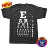 Erde ist Flach Augen Test Visuell T-Shirt Modell Karte Snellen Unisex Herren Schwarz Mode Weltreich Planet Himmelsgewölbe Danke Später NASA Lügen