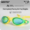 Professional Adult Anti-Fog High-Definition Swim Goggles and Cap Set