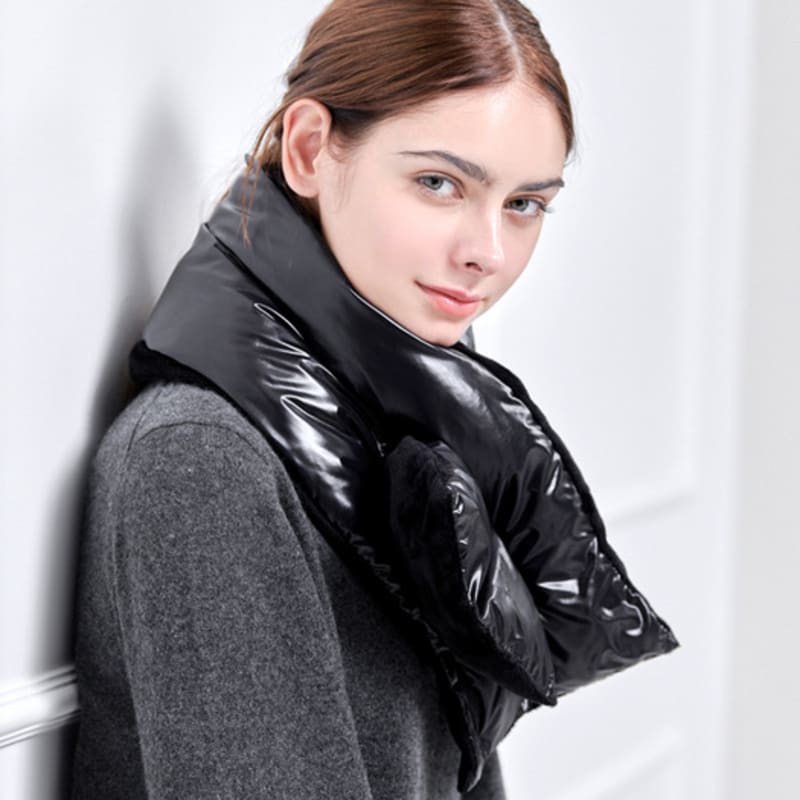 nitina glossy padded muffler BK