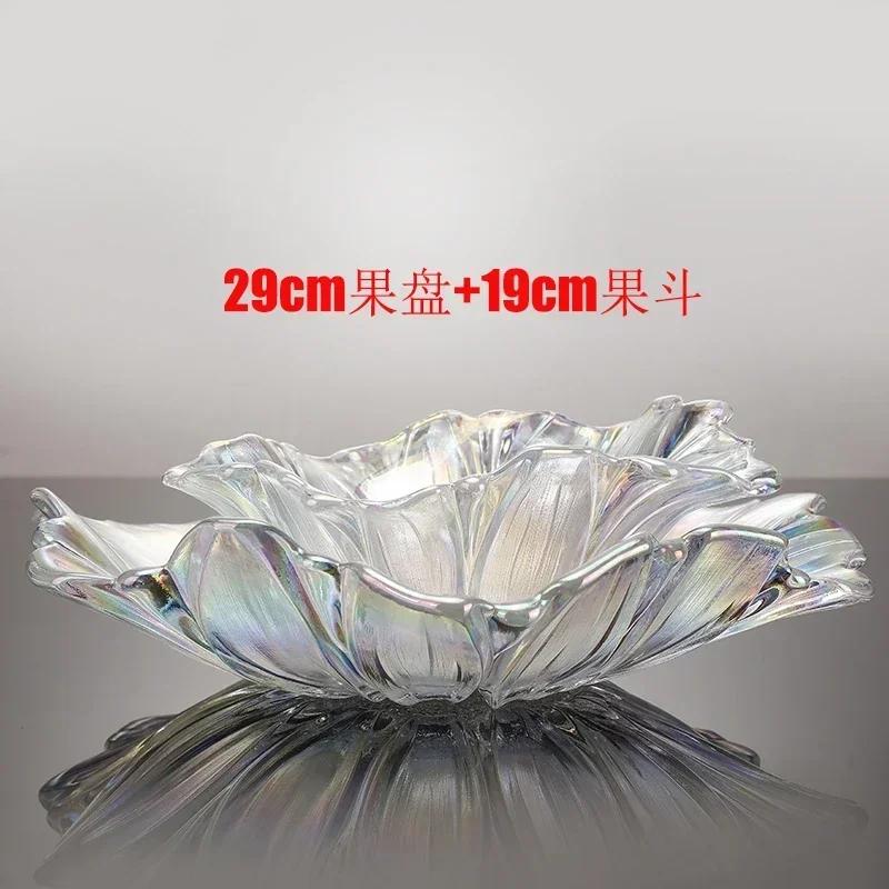 Neuer Eingang Kristall Obstschale, Europäisches Modernes Geschirrset, Kreatives Wohnzimmer Snack Tablett, Stilvolle Heimdekoration 114