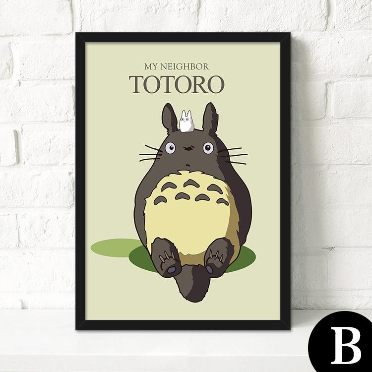 

Декоративная живопись для гостиной, современная простая картина, Тоторо, мультяшные настенные картины, маленький свежий детский дом 40x60cm No Frame