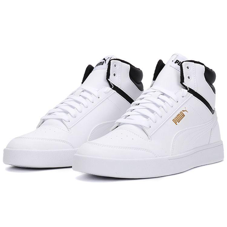 Puma Shuffle Mid WTR Weiß Schwarz Team Gold Unisex Sneaker 385551-01