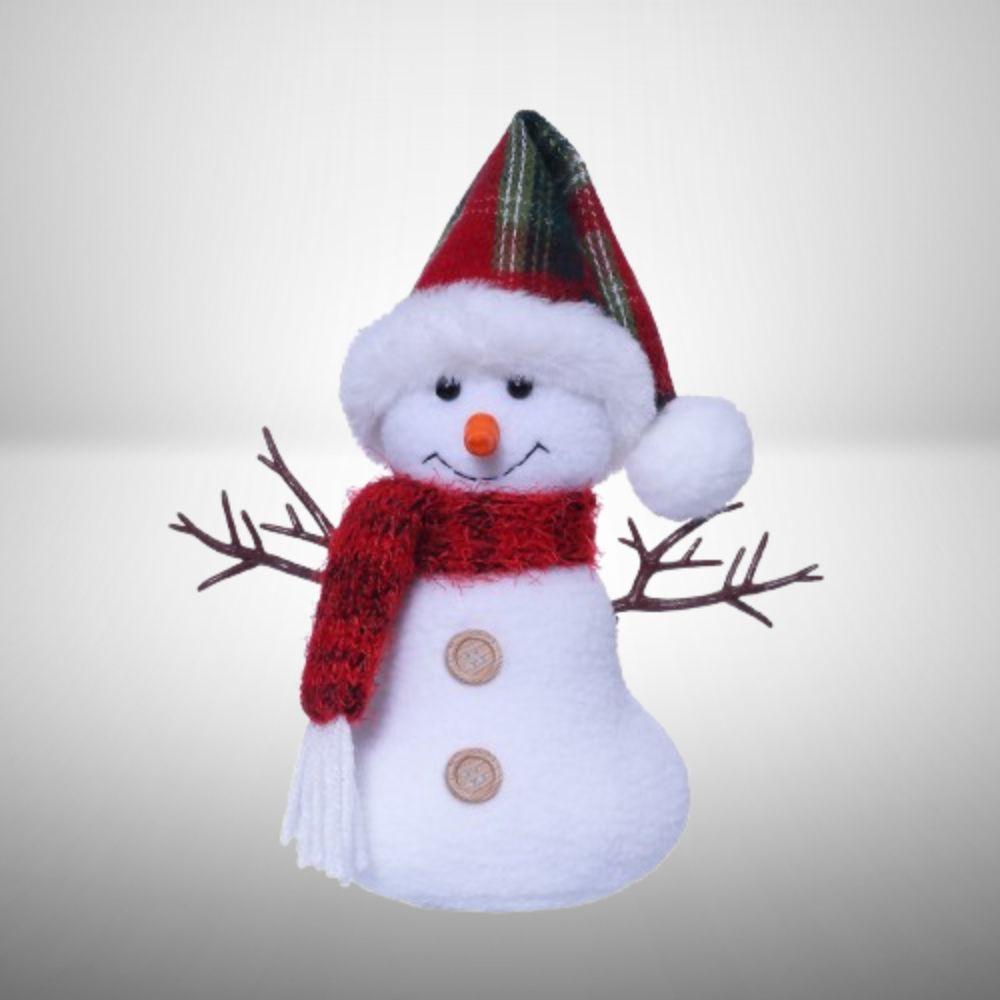 Cute Plush Snowman Doll Toy Sitting Merry Christmas Decorations  Home Decoration